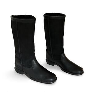 UGG Brookfield Black Shearling Lined Tall Boots Womens Size 8 Sheepskin 5594